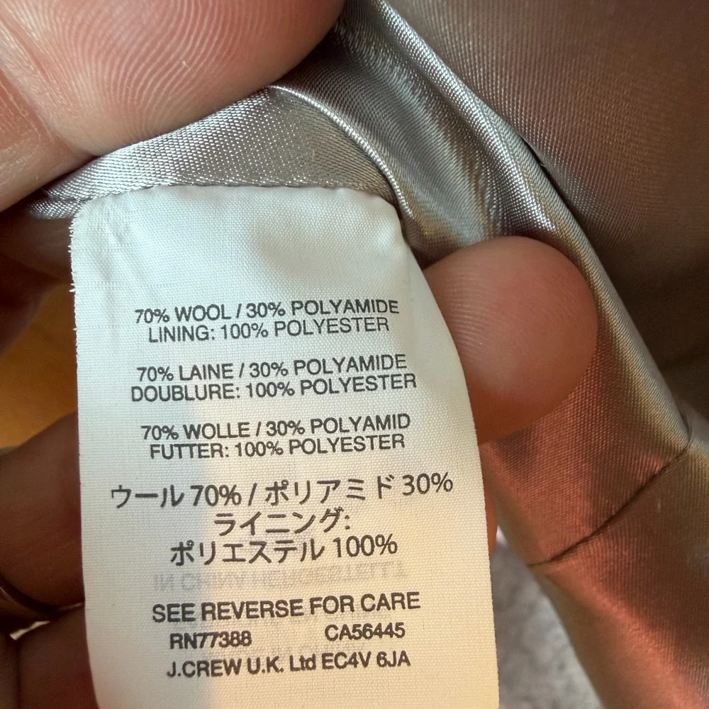 J. Crew Italian Stadium Wool Coat in Heather Dusk Grey - Picture 6 of 10